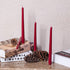 14 Pack Dark Red Taper Candles 12 Inch Tall 3/4 Inch Thick Burn 10 Hours (Burgundy)...