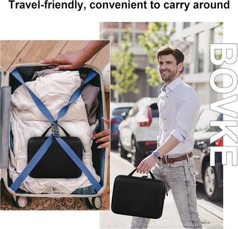 BOVKE Travel Case for DYMO LetraTag 200B Bluetooth Label Maker, DYMO LetraTag Wireless Compact Label Printer Holder with Extra Space for Letratag ...