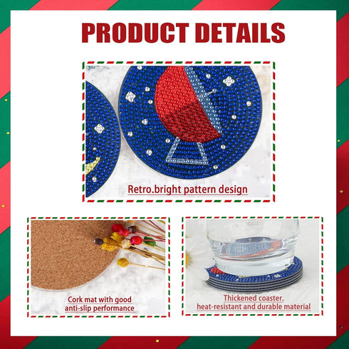 6 PCS Diamond Art Painting Coasters Kits, Starry Sky Picture Diamond Art Painting Coasters with Holder, Diamond Art Kits for Beginners Adults Art ...
