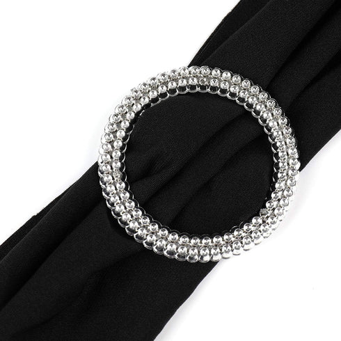 Tosnail 50 Pack Spandex Chair Sashes Wedding Chair Decoration Party Chairs Covers - Black...