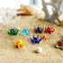 H&D HYALINE & DORA Multicolor Octopus Art Glass Blown Mini Sea Animal Figurine,Set of 6...