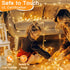 150 LED Christmas String Lights 49 FT, 8 Modes Plug in Waterproof Fairy Lights with Timer, Warm White Christmas Lights for Bedroom Party Wedding I...