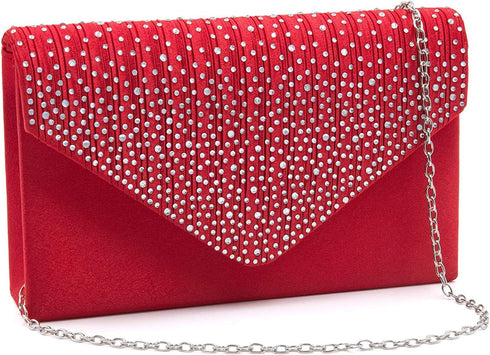 Milisente Evening Bag for Women Glitter Rhinestone Wedding Evening Purse Crystal Envelope Crossbody Shoulder Clutch Bags...