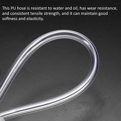 Pneumatic Tubing - Air Compressor PU Line Hose Apply to Water Fluid Transfer(6mm ID x 8mm OD, 6.6 Ft Length, Clear)...