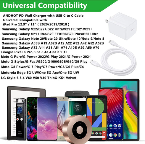 Pixel 8 7a Fast Charger for Google Pixel 8 Pro 7a Fold 7 Pro 6a 6 5a 5 4a 4 XL 3a 3 2,20W Fast USB C Wall Charger PD Power Adapter+6ft Type C to C...