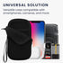 kwmobile Neoprene Phone Pouch Size M - 5.5" - Universal Cell Sleeve Mobile Bag with Zipper, Wrist Strap - Black...