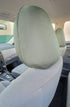 Universal Headrest Covers for Cars & Trucks – Set of 4 Solid Grey Polyester Covers with Foam Backing for DVD & TV Monitors for Most Vehicles – Dur...