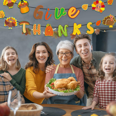 Thanksgiving Cutouts Fall Turkey Maple Leaves Pumpkin Classroom Bulletin Board Decorations Give Thanks Theme Party Supplies for Autumn Theme Party...