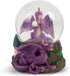 Elanze Designs Purple Dragon with Orb on Castle Tabletop Figurine Decoration 100MM Sturdy Glitter Water Musical Snow Globe Plays Tune Fantasie Imp...