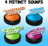 Teacher's Choice 4 Pack Game Buzzers with Unique Loud Sounds for Each Buzzer | Great for Trivia Games, Family Feud, Jeopardy, Competition, Spellin...