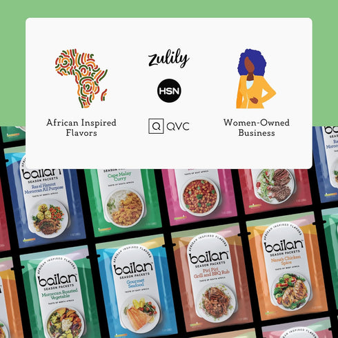 Bailan African Inspired Spices & Seasonings - Cape Malay South African Curry Dish Season Packets - No Salt, Sugar or Additives 100% Natural - Seas...