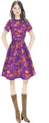Vogue Patterns Misses' Jewel-Neck, Gathered-Skirt Dresses, Red...