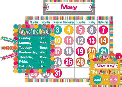 Teacher Created Resources (2685) Tropical Punch Calendar Bulletin Board...