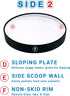 STAYnEAT Suction Plate, 2n1 Divided/Scoop Dish, Non-Slip Plate Guard, USA! White (L)...