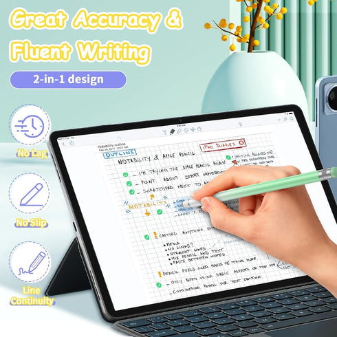 Universal Stylus Pens for Touch Screens (5 Pcs), High Sensitivity Fiber Tips, Compatible with Apple/iPhone/iPad/iOS/Android/Samsung Tablets and Al...
