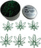 100 Count Pot Leaf Shaped Paper Clips Great for Paper Clip Collectors or Office Gift - Comes in Round Tin with Lid and Gift Box - Green...