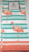 Decorative Set of Absorbent Kitchen Towels Flamingos 100% Cotton 18" x 28"...