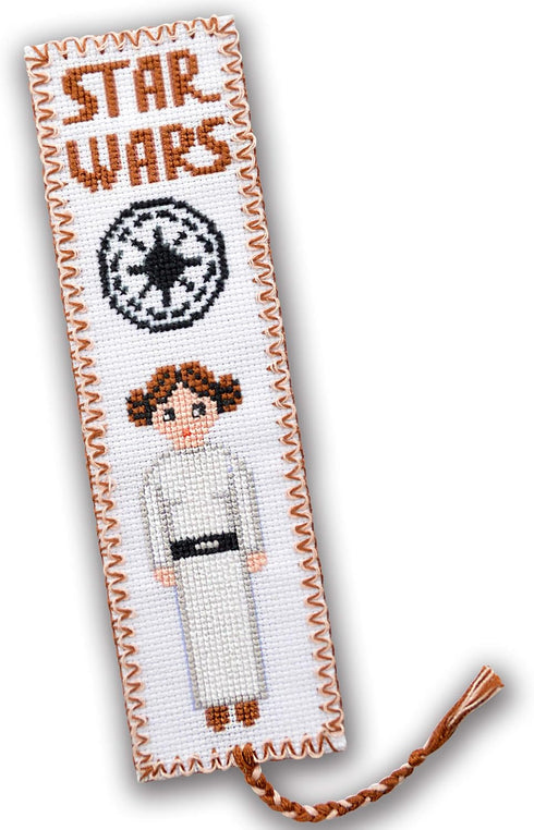 Counted Cross Stitch Kit 'SW: Princess Leia' - Hand Embroidery Bookmark with Design Pattern...