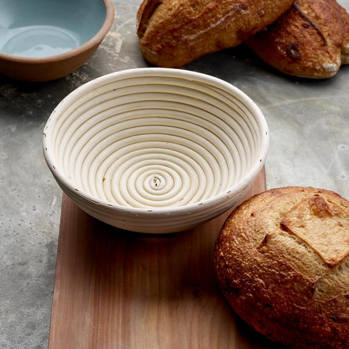 Banneton Bread Proofing Basket, Banneton Basket Set of 2, 9 inch Sourdough Proofing Basket Round Proofing Bowls Handmade Rattan Baskets and Liners...