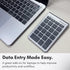 Macally Bluetooth Number Pad for Laptop - Wireless Numeric Keypad - 22 Key Numeric Keypad for Data Entry, Numpad Compatible with MacBook, iPad, iP...