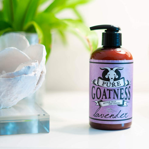 Premium Goat Milk Lotion Natural Skincare Body Hand and Face rejuvenating and cleansing moisturizer (Lavender, 8 oz)...