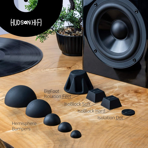 1" Platinum Silicone Speaker Isolation Pads, Non-Skid Isolation Feet with Adhesive, Speaker Isolation Feet for Record Player Isolation - Turntable...