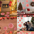 24 PCS Peppermint Floor Decals Stickers-3 Sizes Self-Adhesive Design Christmas Candy Stickers,Floor Window Clings for Christmas Valentine's Day Ca...