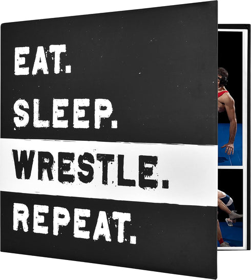 MCS Expandable 10-Page Sports Scrapbook Album with 12 x 12 Inch Pages, 13.5 x 12.5 Inch, Wrestle...