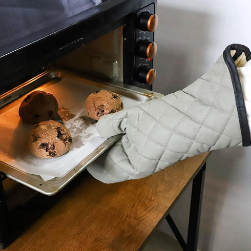 ARCLIBER Oven Mitts 1 Pair of Quilted Terry Cloth Cotton Lining,Extra Long Professional Classic Oven Mitt Heat Resistant Kitchen Oven Gloves,16 In...
