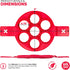 Silicone Pancake Mold, Mini Pancakes Maker and Fried Egg Ring Maker, Exulitimate (Red, 7 Cavity)...
