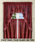 Ellis Curtain Stacey Sheer 56-by-30 Inch Tailored Tier Pair Curtains, Merlot, 56x30...