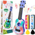 Kids Guitar 10" Musical Toy Guitar, Classical Mini Toddler Ukulele with 2 Extra Harmonica 16 Holes and 2 Guitar pick (Dinosaur)...
