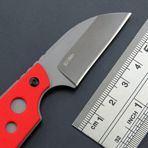 C1297 Fixed Blade Knife Neck Knife,9Cr18Mov Blade G10 Handle EDC Tool Knifes for Outdoor, Camping, Hiking, Fishing,Hunting with kydex Sheath (Red)...
