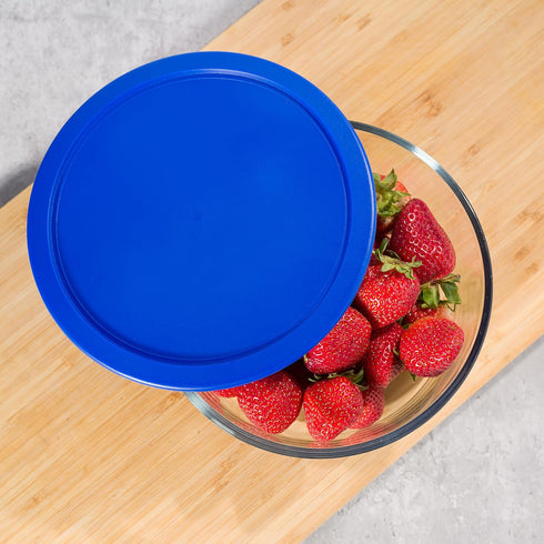 Replacement Lid for Pyrex 6 or 7 Cup Storage Plastic Cover Bowl Dish 7402-PC Blue (6-Pack)...