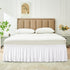 Biscaynebay Wrap Around Bed Skirts for King & Cal King Beds with Short Drop of 12", White Adjustable Elastic Dust Ruffles Easy Fit Wrinkle Resista...