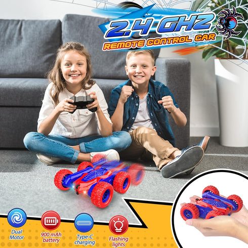 Spider Remote Control Car Gifts: RC Cars Kids Boys Outdoor Toys for 3 4 5 6 7 8-10 Years Old Boy Girl Ages 5-7 8-13 Birthday Gifts Age 6-8 Recharg...