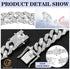 Silver Dog Chain Collar Diamond Cuban Link Dog Collar 13mm Wide Dog Necklace Metal Cat Chain Pet Crystal Collar Jewelry Accessories for Small Medi...