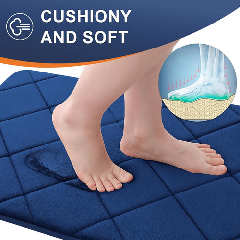 OLANLY Memory Foam Bath Mat 30x20, Ultra Soft and Absorbent Bathroom Mat, Machine Washable Bathroom Rugs, Comfortable, Thick Bath Rugs Carpet for ...
