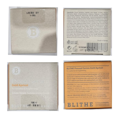 Blithe Pressed Serum Gold Apricot Glass Skin Moisturizer 0.91 fl oz...