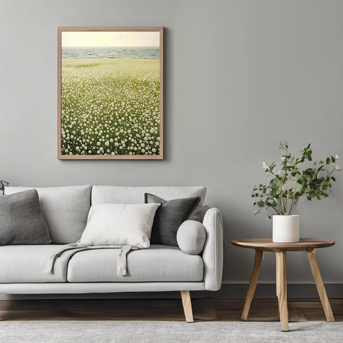 Posterizer 1 pcs-open landscape by a field of delicate white blossoms 2-Collectibles & Fine Art-Landscape & Nature Art- Gift for Men Women Entrepr...
