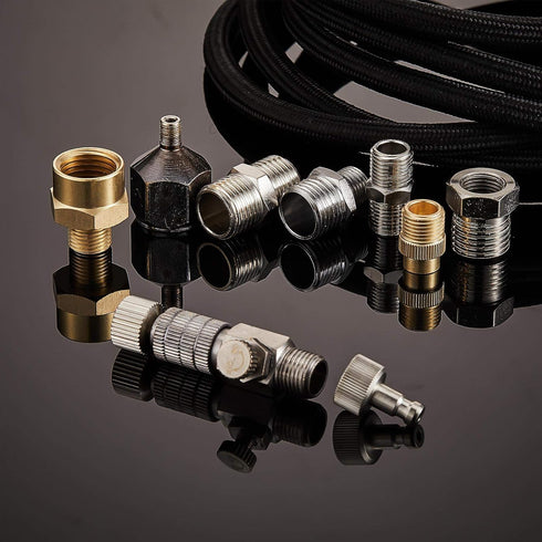 10 Pieces Airbrush Hose 6ft Nylon Braided Hose with Quick Release Disconnect Coupler, Airbrush kit for Air Compressor and Adapter...