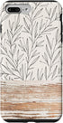 iPhone 7 Plus/8 Plus Boho Rustic Botanical Leaf Pattern Vintage Beige Case...