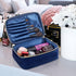 KOPY Velvet Makeup Bag for Women, Large and Classy Makeup Organizer, Make Up Travel Toiletry Bag Portable With Handle (Navy)...