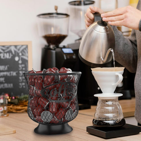 Coffee Pod Holder, Large Capacity K Cup Holder, Nespresso Pods Holder K Cup Organizer for Kitchen Countertop, Coffee Bar Accessories, Pod Holder f...