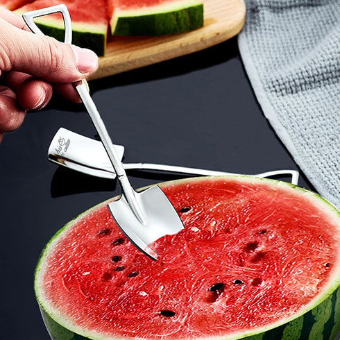 4 Pcs Stainless Steel His and Hers Ice Cream Spoons, Metal Shovel Spoons Couple Gift, Tea Dessert Spoon, Table Spoons Silverware for Coffee Fruit ...