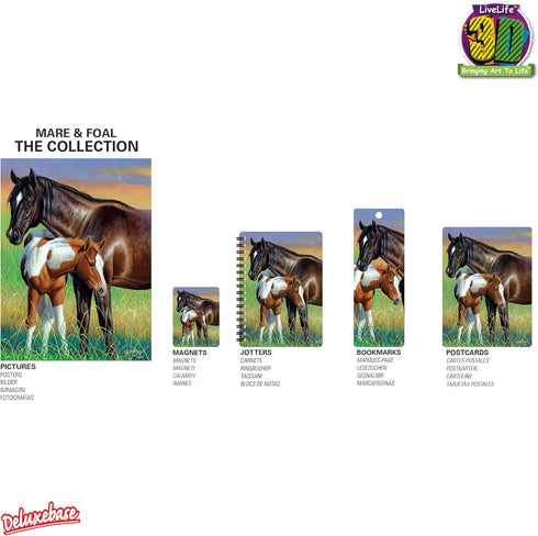 3D LiveLife Magnet - Mare & Foal from Deluxebase. Lenticular 3D Horse Fridge Magnet. Magnetic Decor for Kids and Adults with Artwork Licensed from...