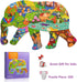 Jigsaw Puzzles for Kids Ages 4-8, 8-10, 10 and Adults 200 Pieces Puzzles Elephant Animal Shaped for Boys and Girls Valentines Day Easter Birthday ...