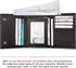 Mens Wallet with Chain, Genuine Leather Trifold Wallet RFID Blocking Anti-Theft Chain for Biker, Motorcycle(Black)...