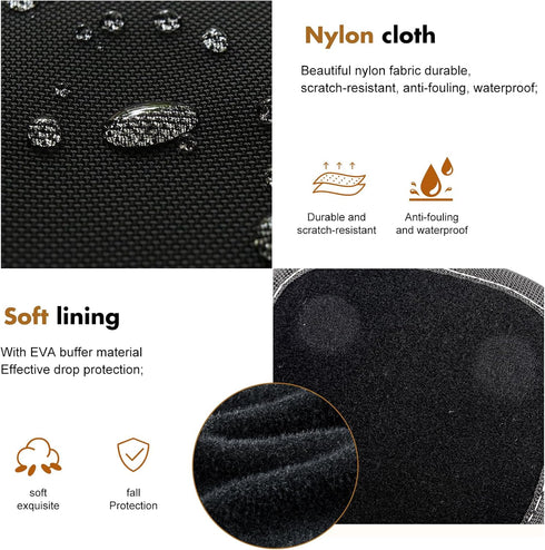 Nylon Phone Case with Belt Clip and Loop, Suitable for iPhone up to 6.5 inch, Carrying Bag Holder Waist Cell Phone Pouch RFID Blocking, Waterproof...