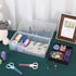 BTSKY Clear Plastic Storage Box with Removable Tray Multipurpose Stationery Storage Box with Handle Handy Sewing Box Art Craft Supply Organizer Ho...